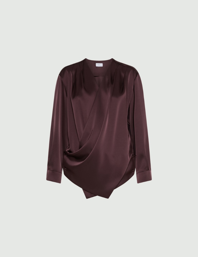Satin criss-cross blouse - Marella