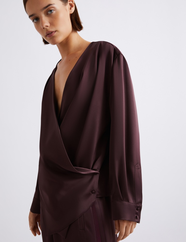 Satin criss-cross blouse - Marella