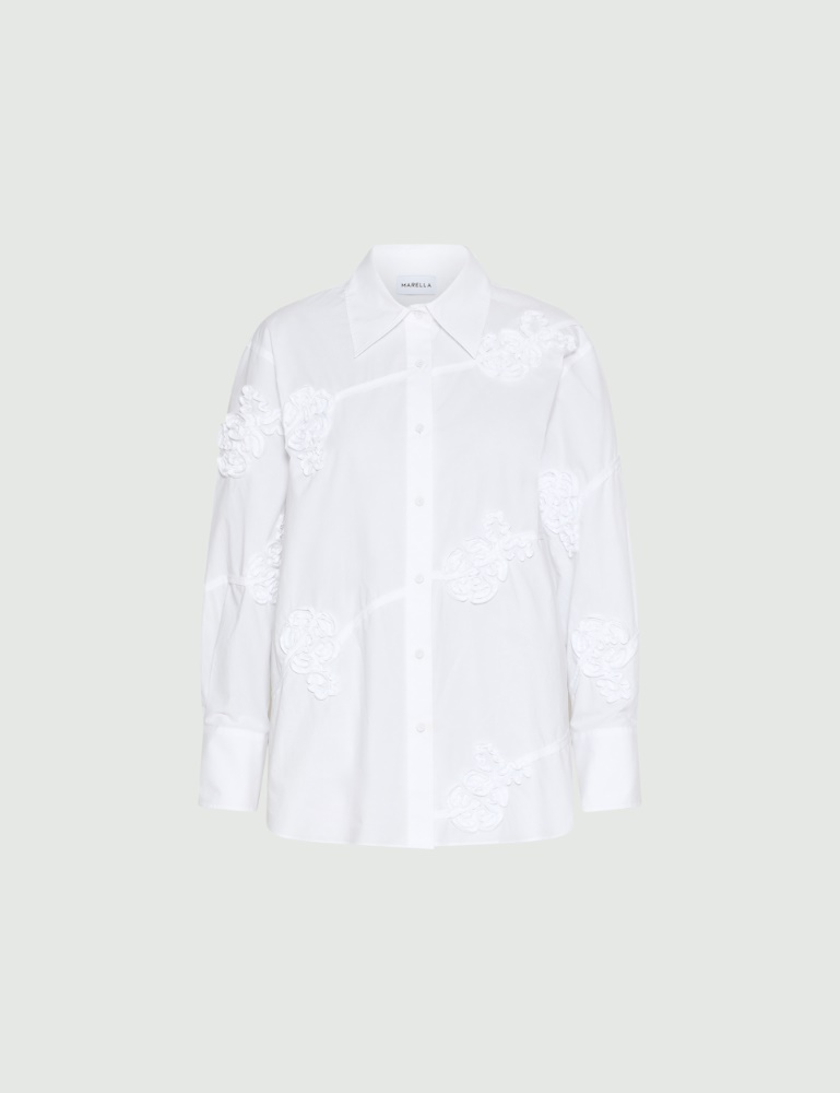 Koszula z popeliny z haftem - Marella