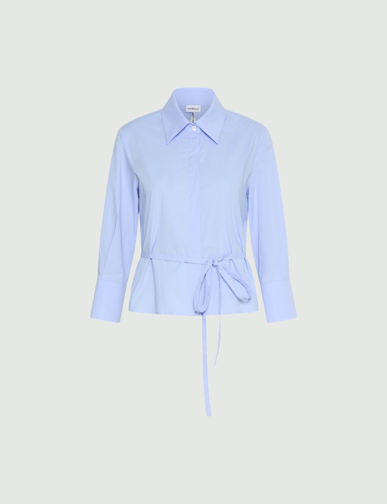 Koszula z popeliny z wycięciem na plecach - Marella