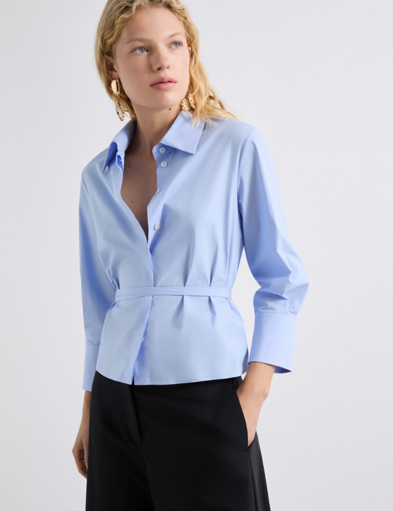 Koszula z popeliny z wycięciem na plecach - Marella