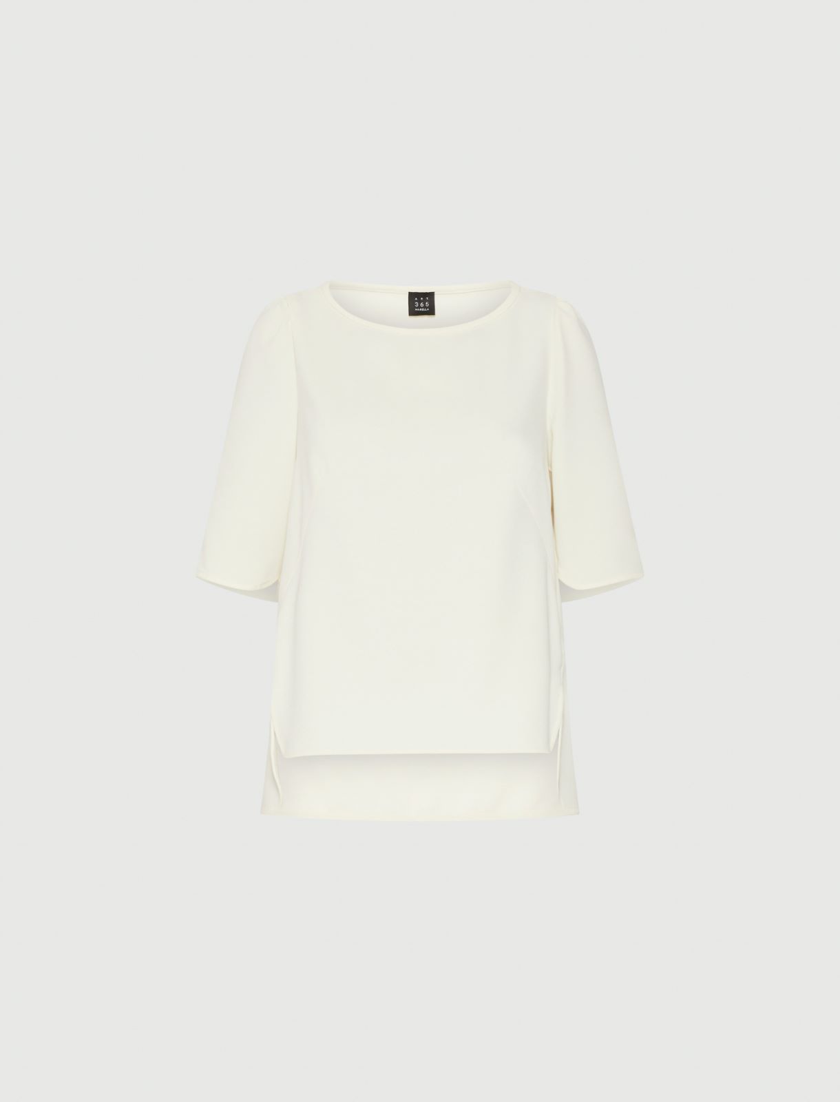 Bluse aus Envers-Satin mit kurzem Arm - WOLLWEIB - Marella