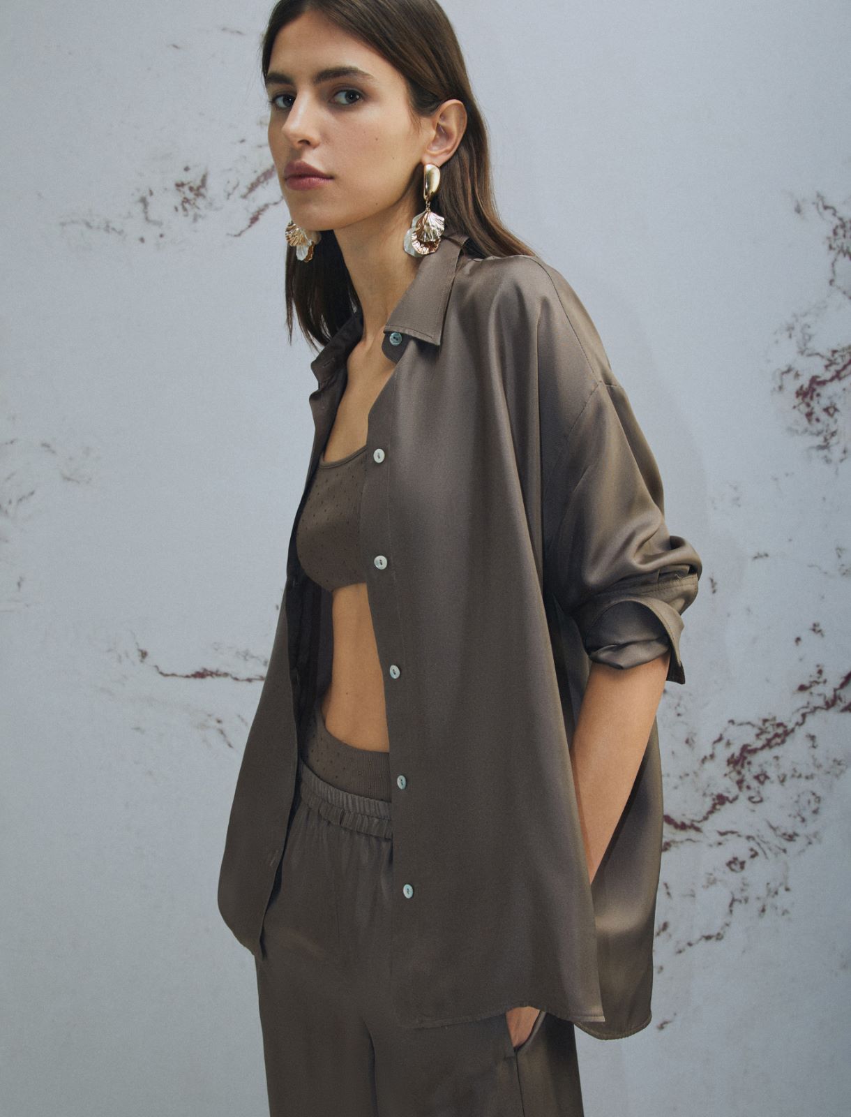 Silk shirt - BROWN - Marella - 4