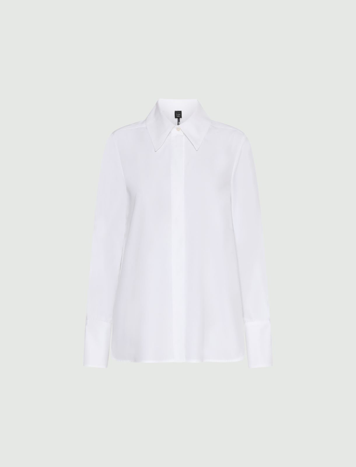 Cotton poplin shirt - OPTICAL WHITE - Marella