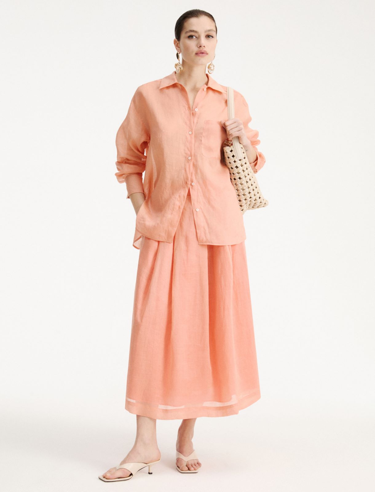 Ramie shirt - ANTIQUE ROSE - Marella - 2
