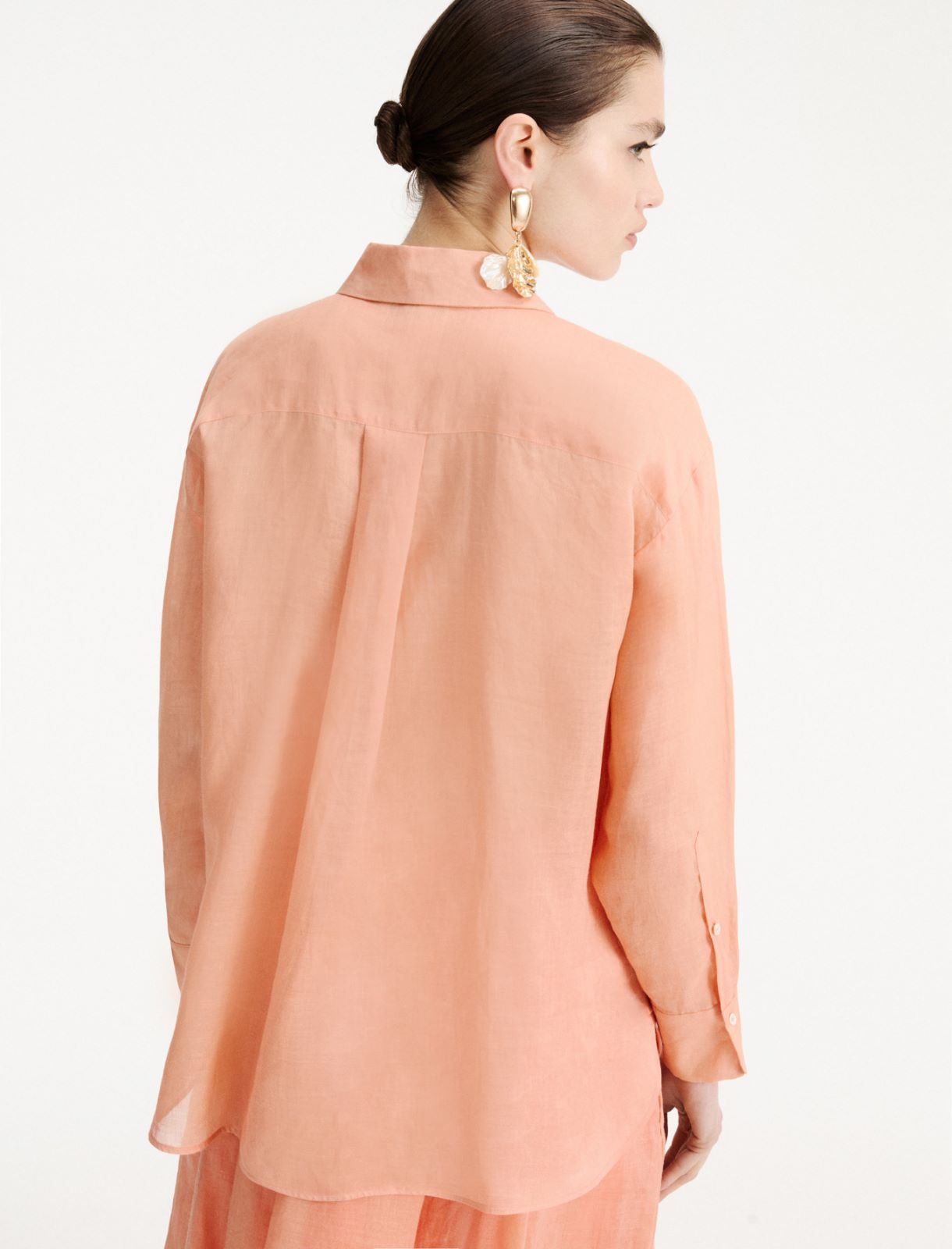 Ramie shirt - ANTIQUE ROSE - Marella - 3