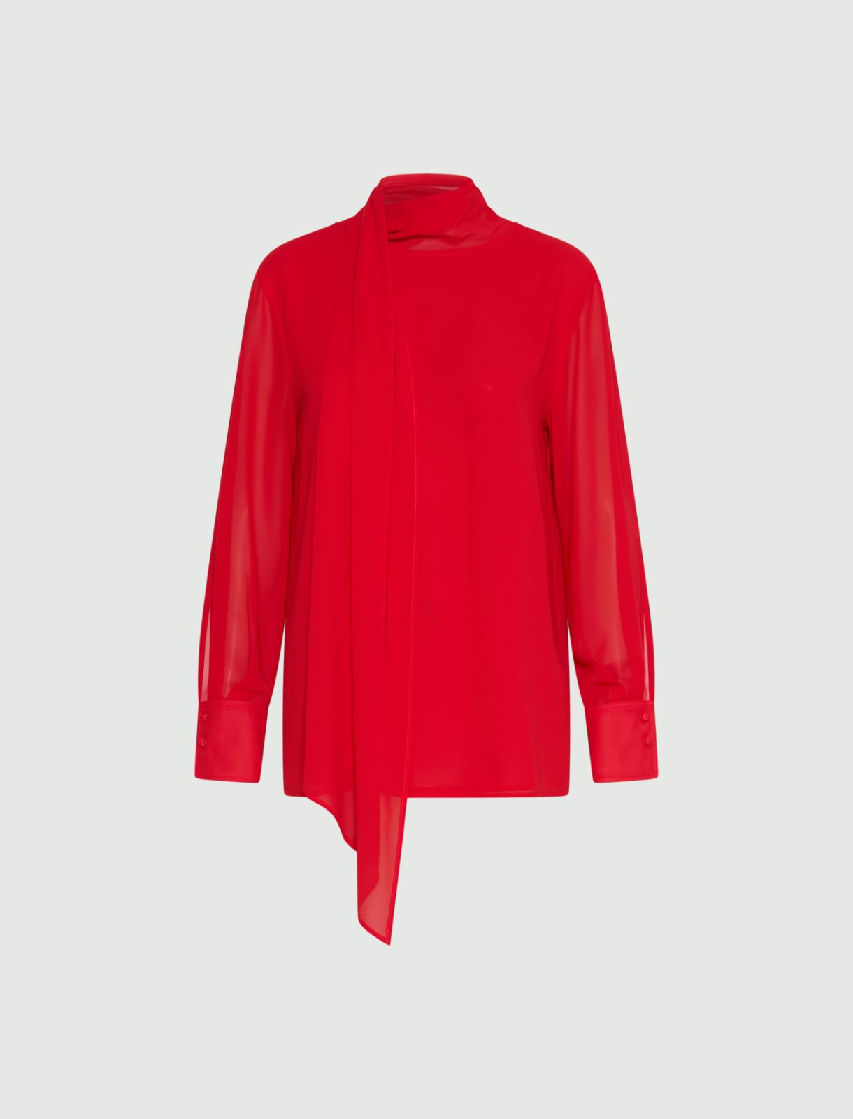 Crepe georgette blouse - RED - Marella