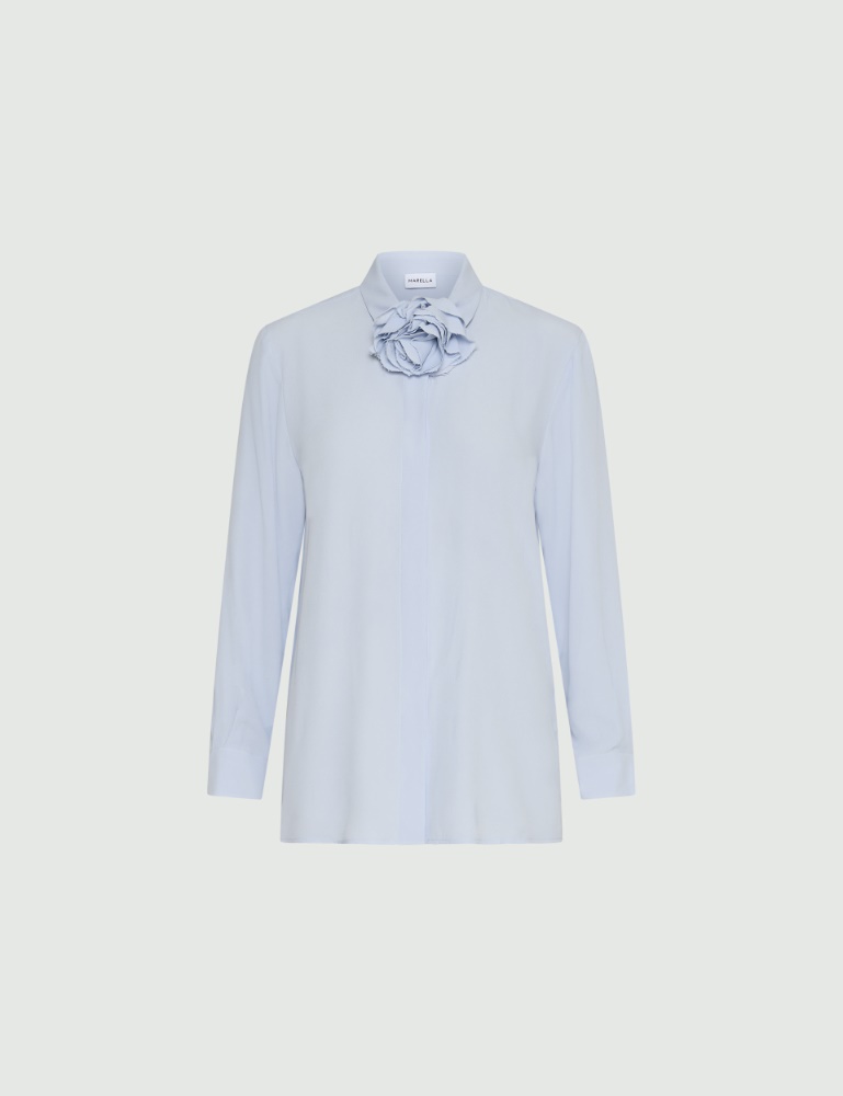Silk-blend shirt with a floral sash - Marella