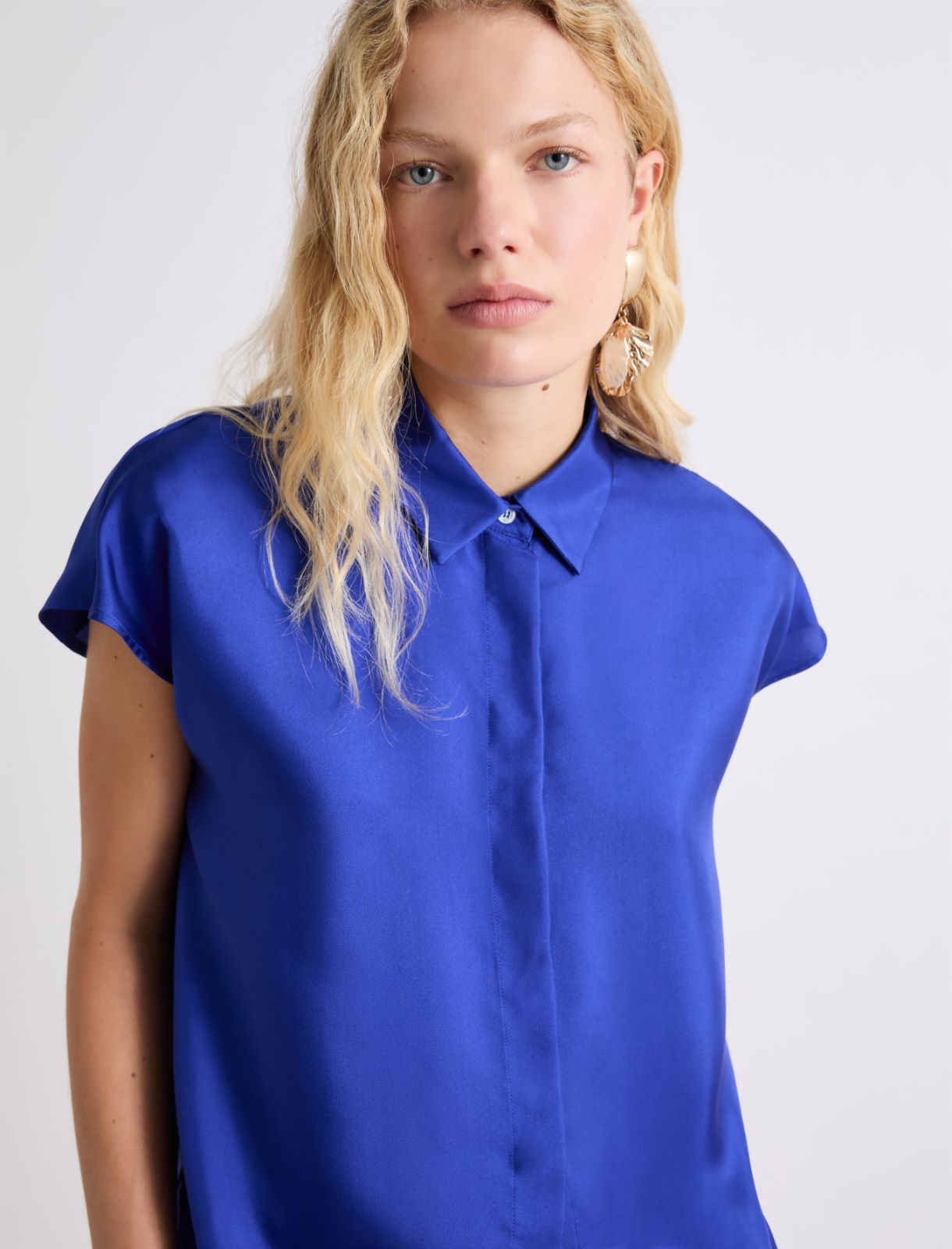 Chemise sans manches en soie - BLEUET - Marella - 5