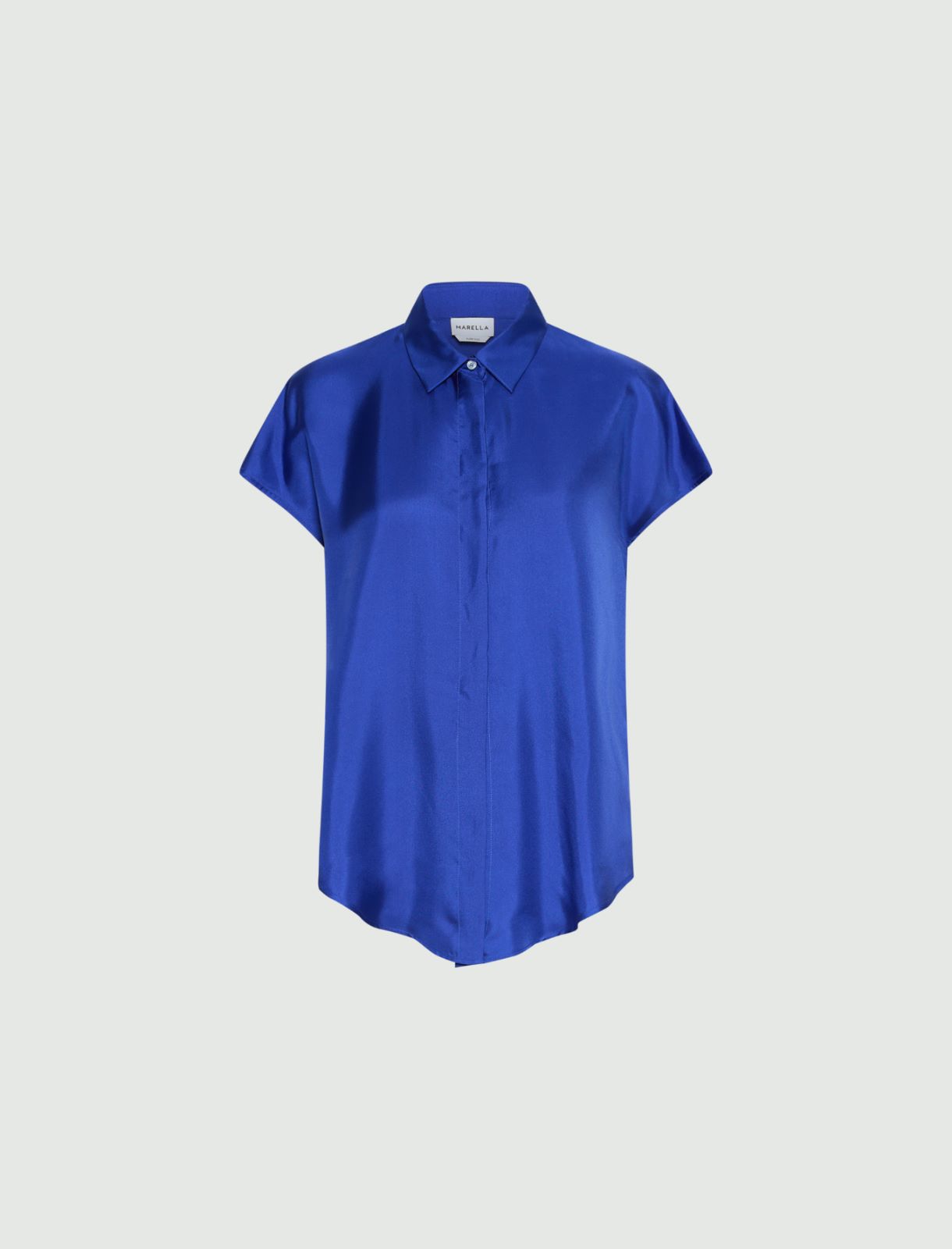 Chemise sans manches en soie - BLEUET - Marella
