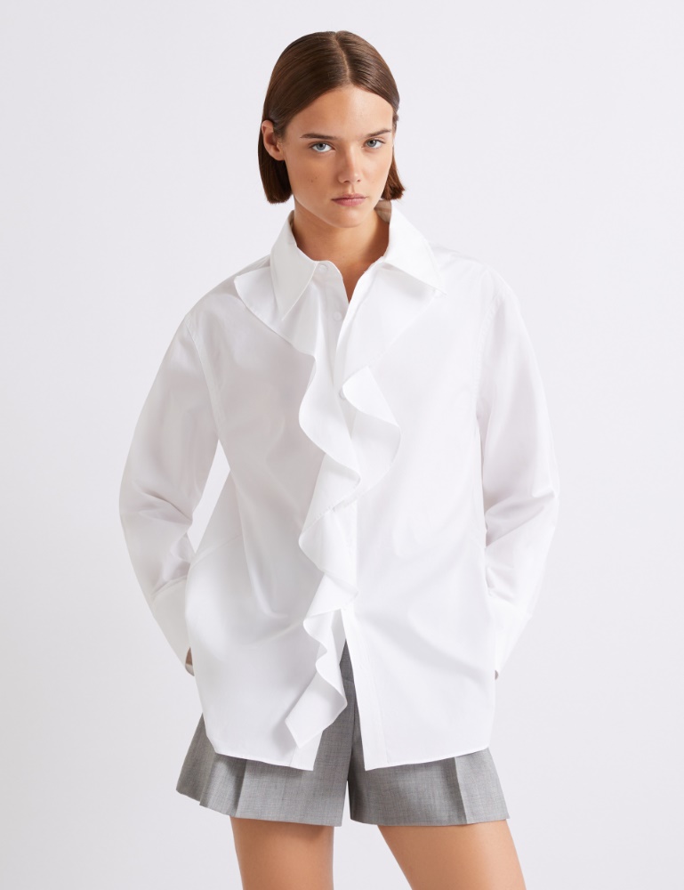 Chemise ruchée en popeline - Marella