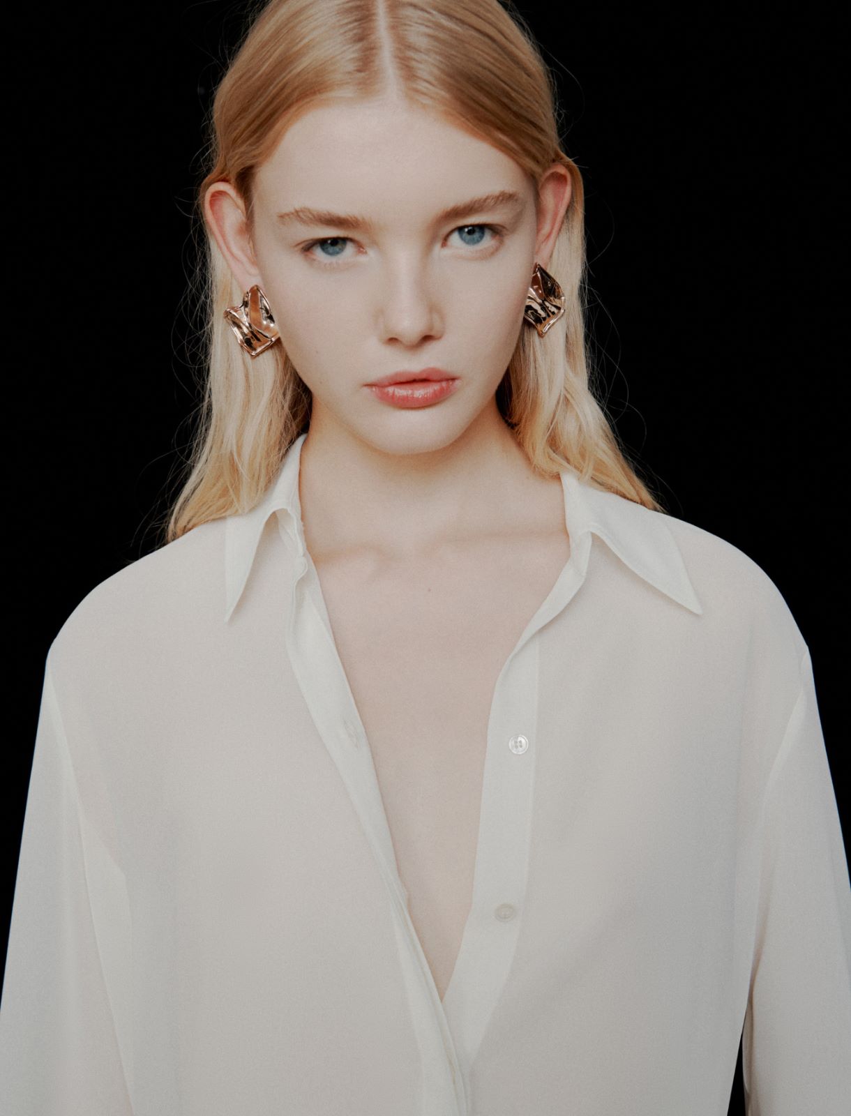 Camicia in georgette - Bianco lana - Marella - 5