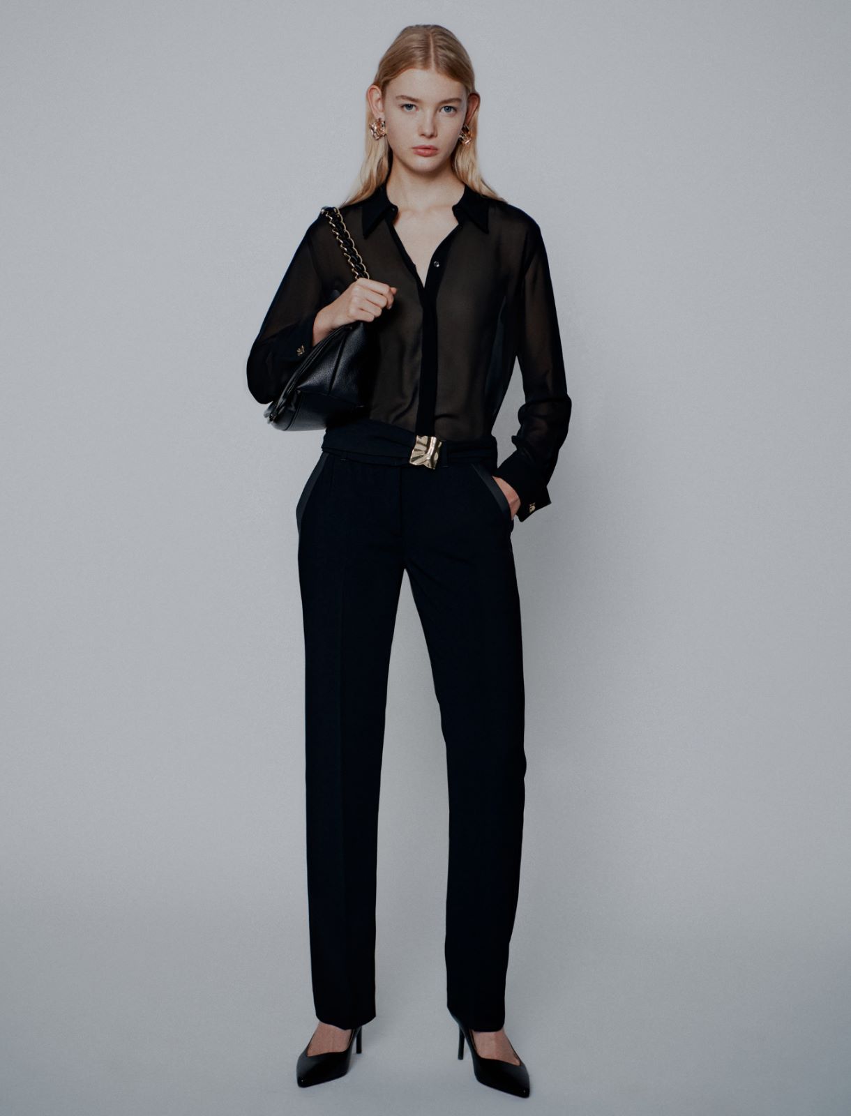 Camicia in georgette - NERO - Marella - 2