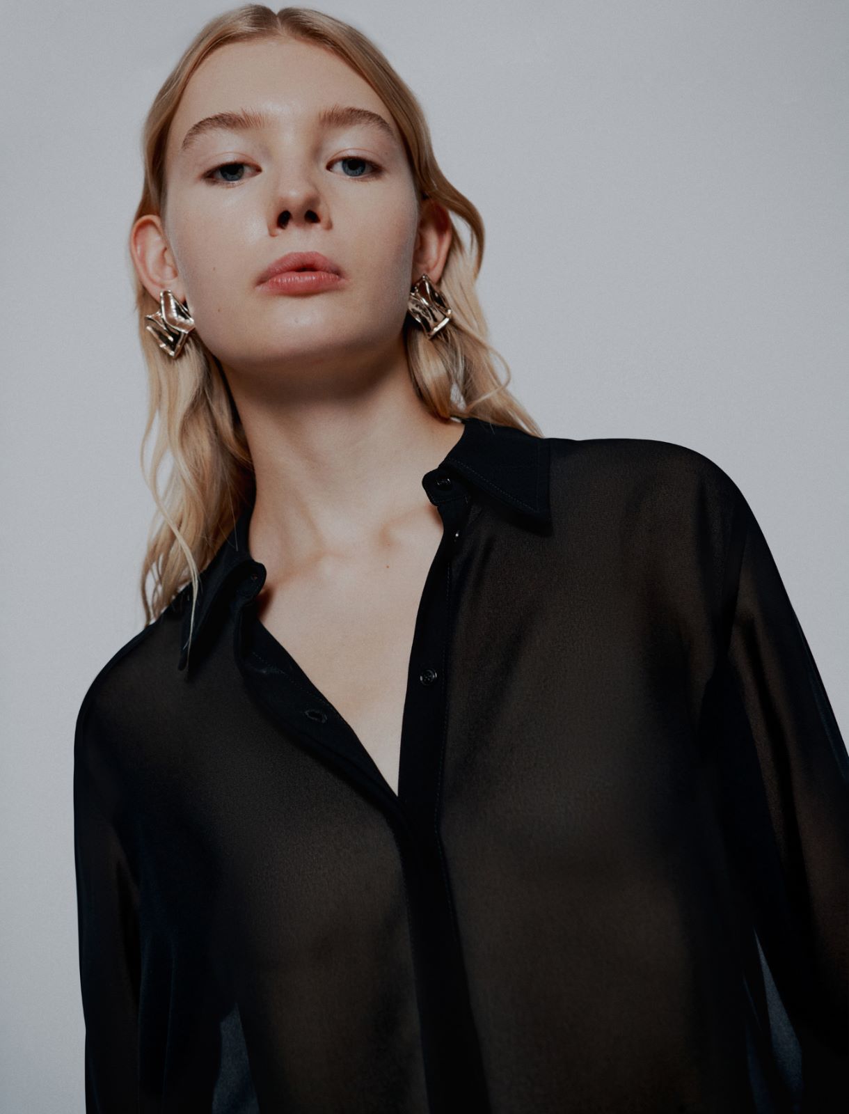 Camicia in georgette - NERO - Marella - 6