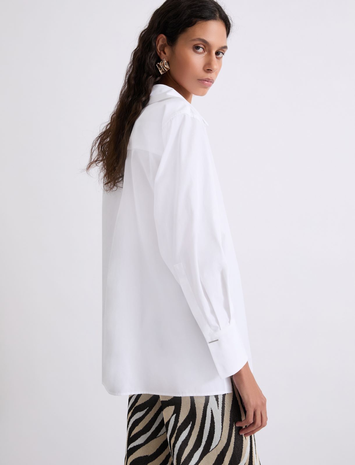 Chemise en popeline de coton - BLANC NEUTRE - Marella - 3