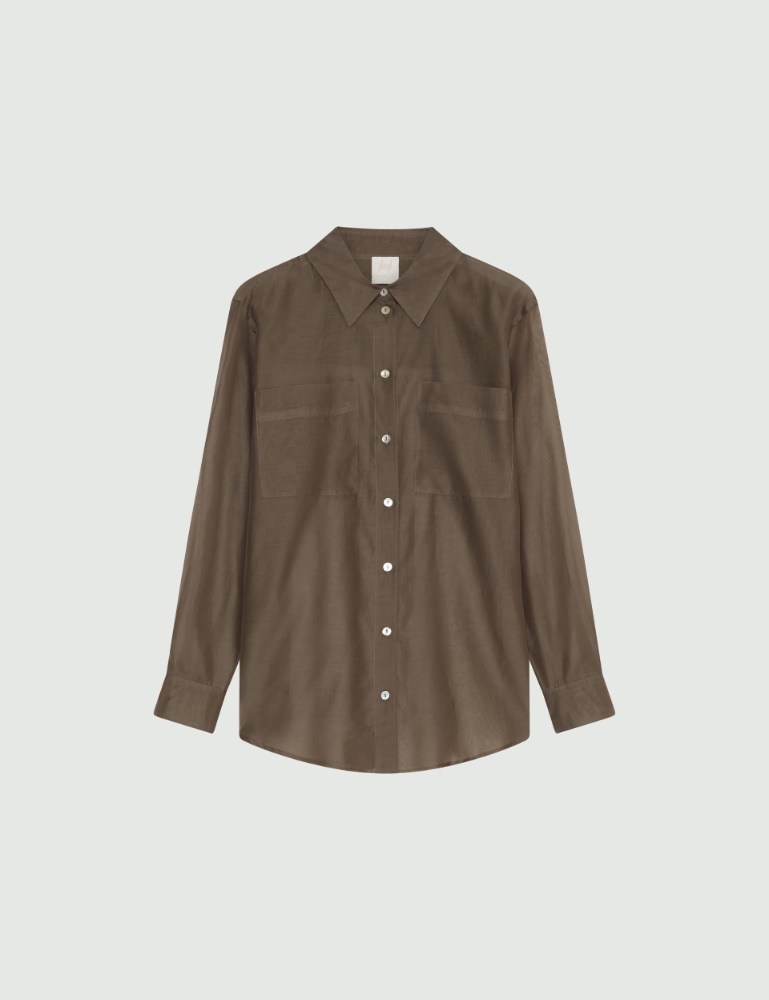 Organza-feel cotton and silk muslin shirt - Marella