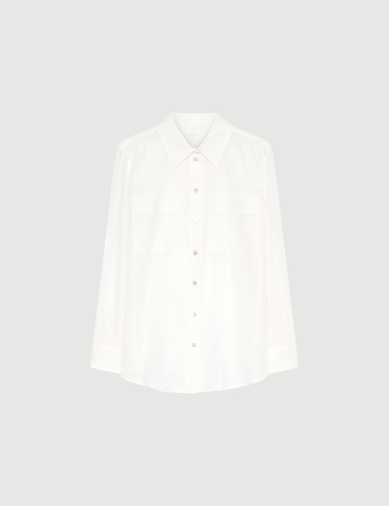 Organza-feel cotton and silk muslin shirt - Marella