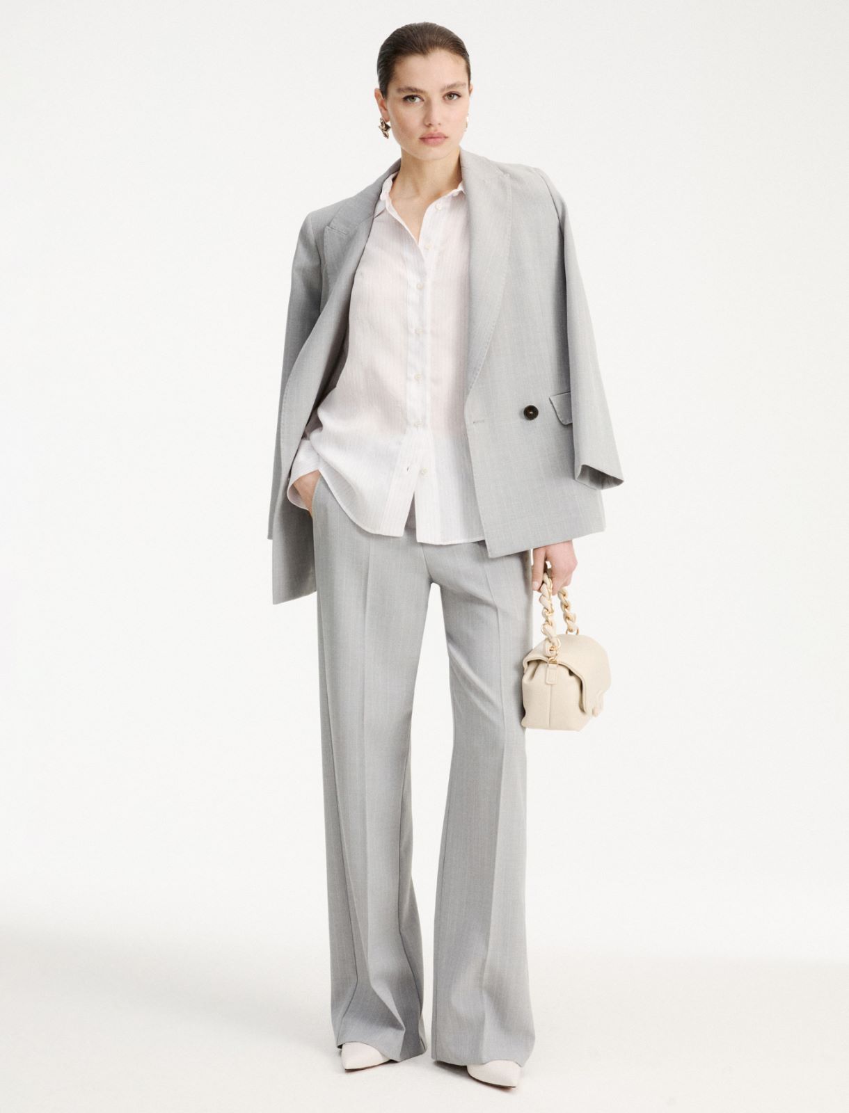 Chemise en soie mélangée - BLANC - Marella - 2