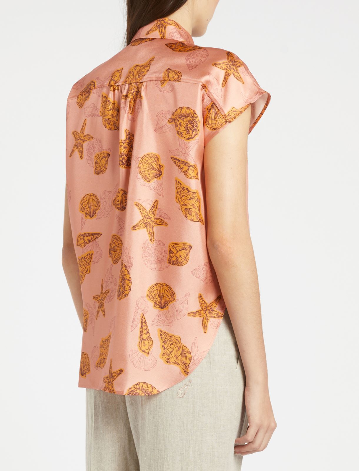 Knot-detail silk shirt - PINK - null - 2