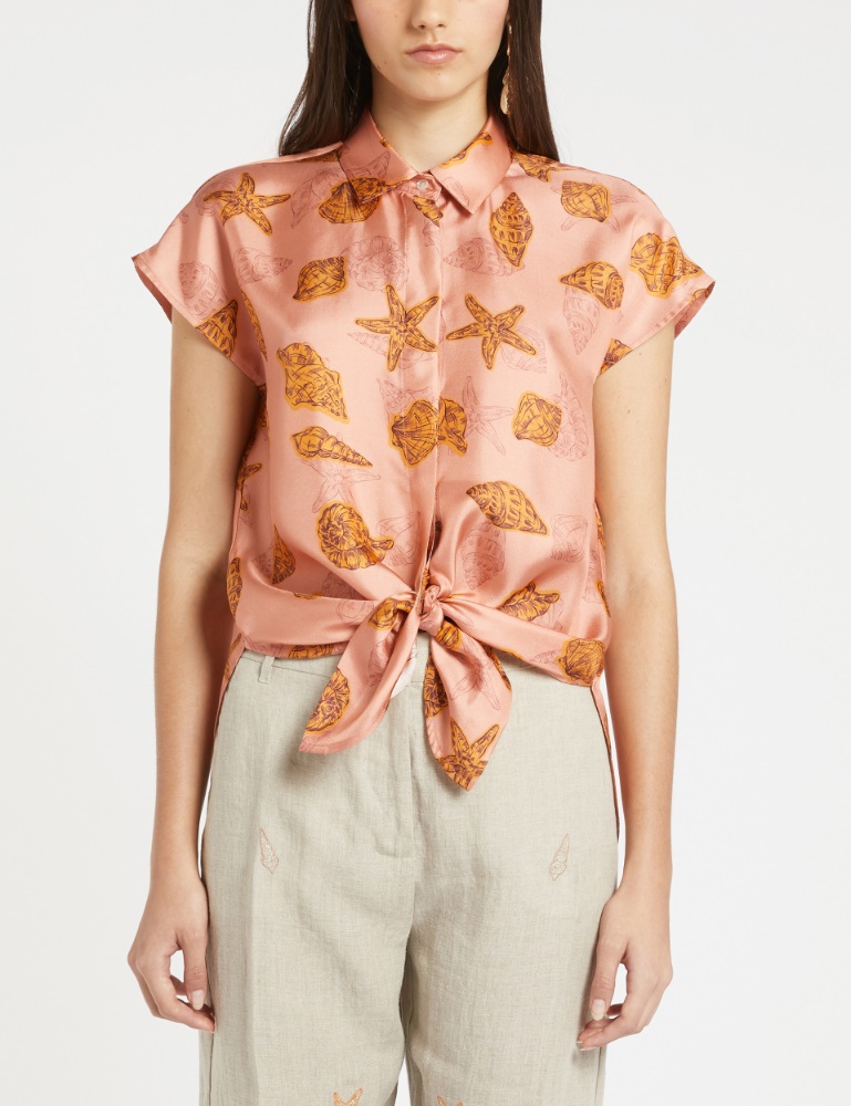 Knot-detail silk shirt - Marella