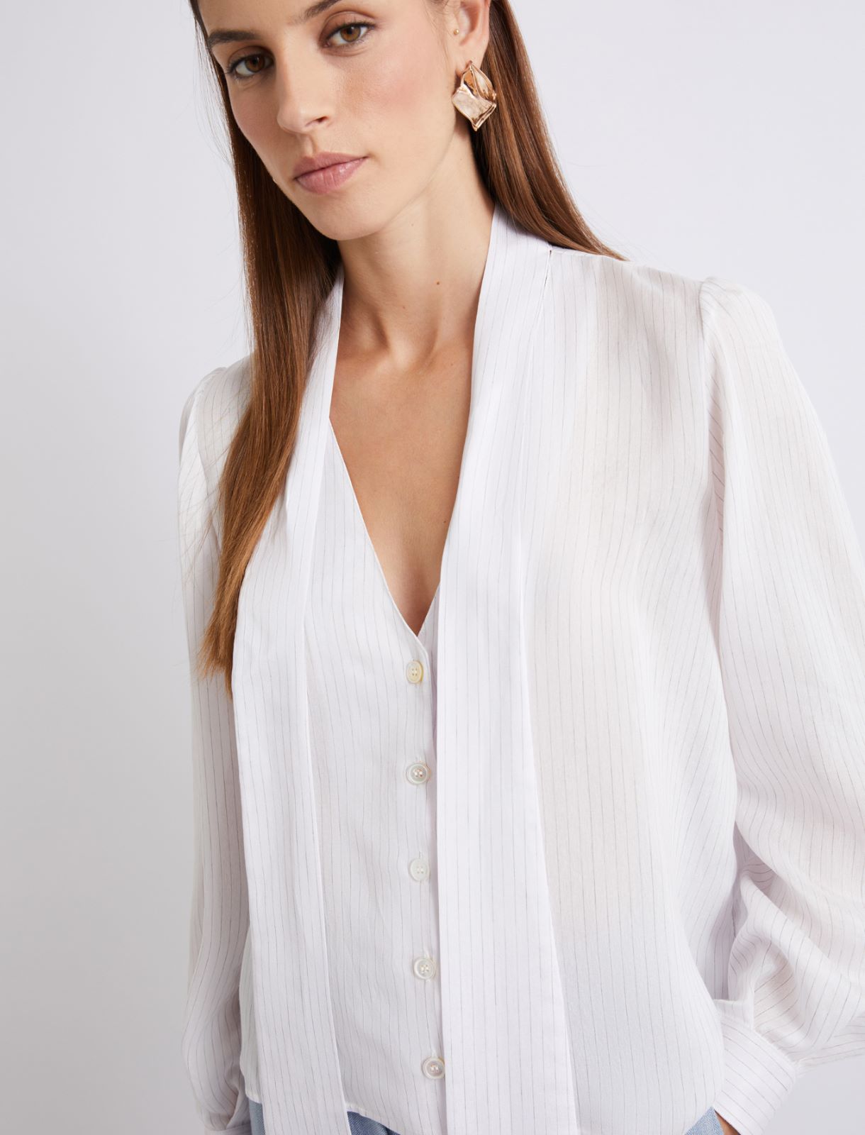Silk and viscose blouse - WHITE - Marella - 5