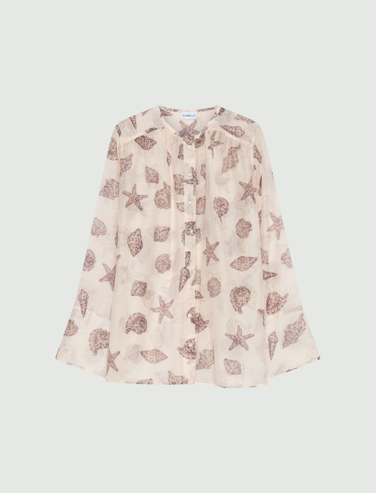 Silk voile shirt - WOOL WHITE - Marella