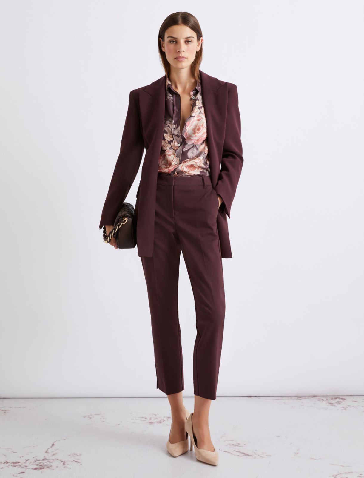 Printed silk twill shirt - Granate - Marella - 2