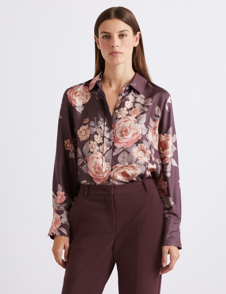 Printed silk twill shirt - Marella