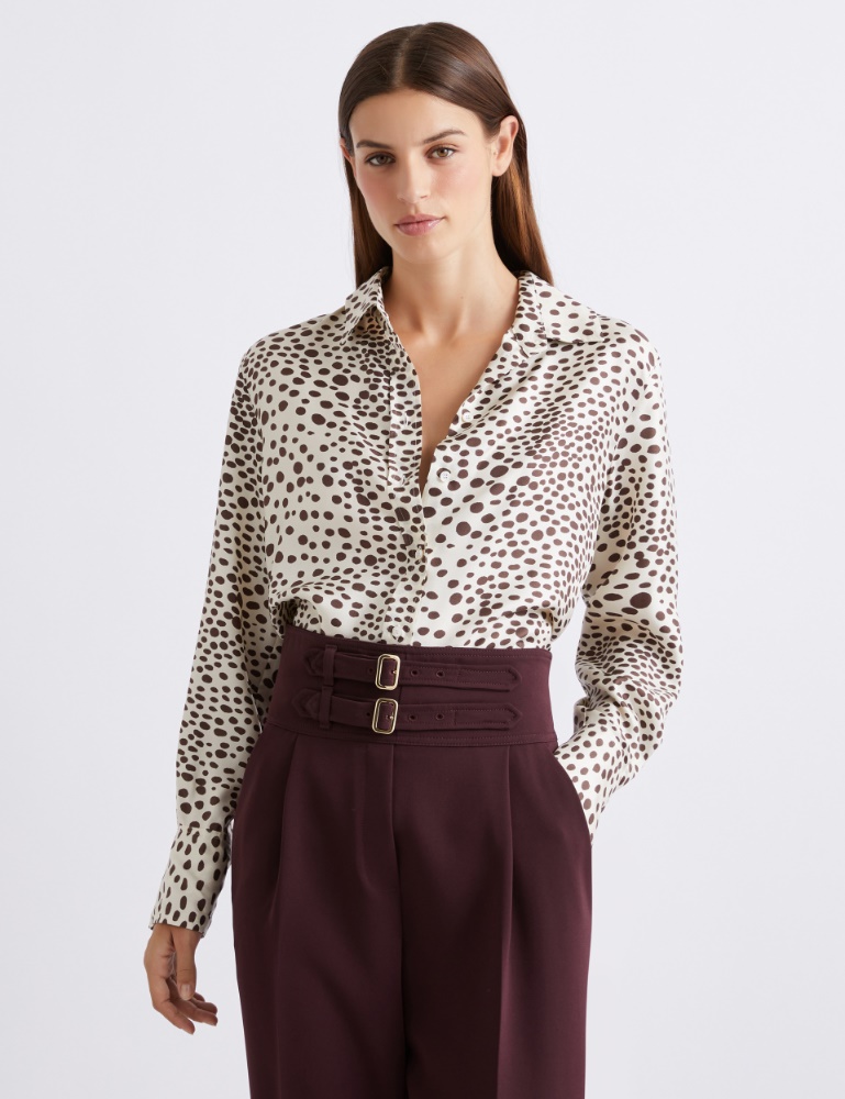 Printed silk twill shirt - Marella