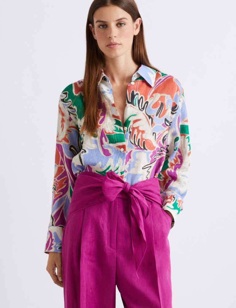 Printed linen shirt - Marella