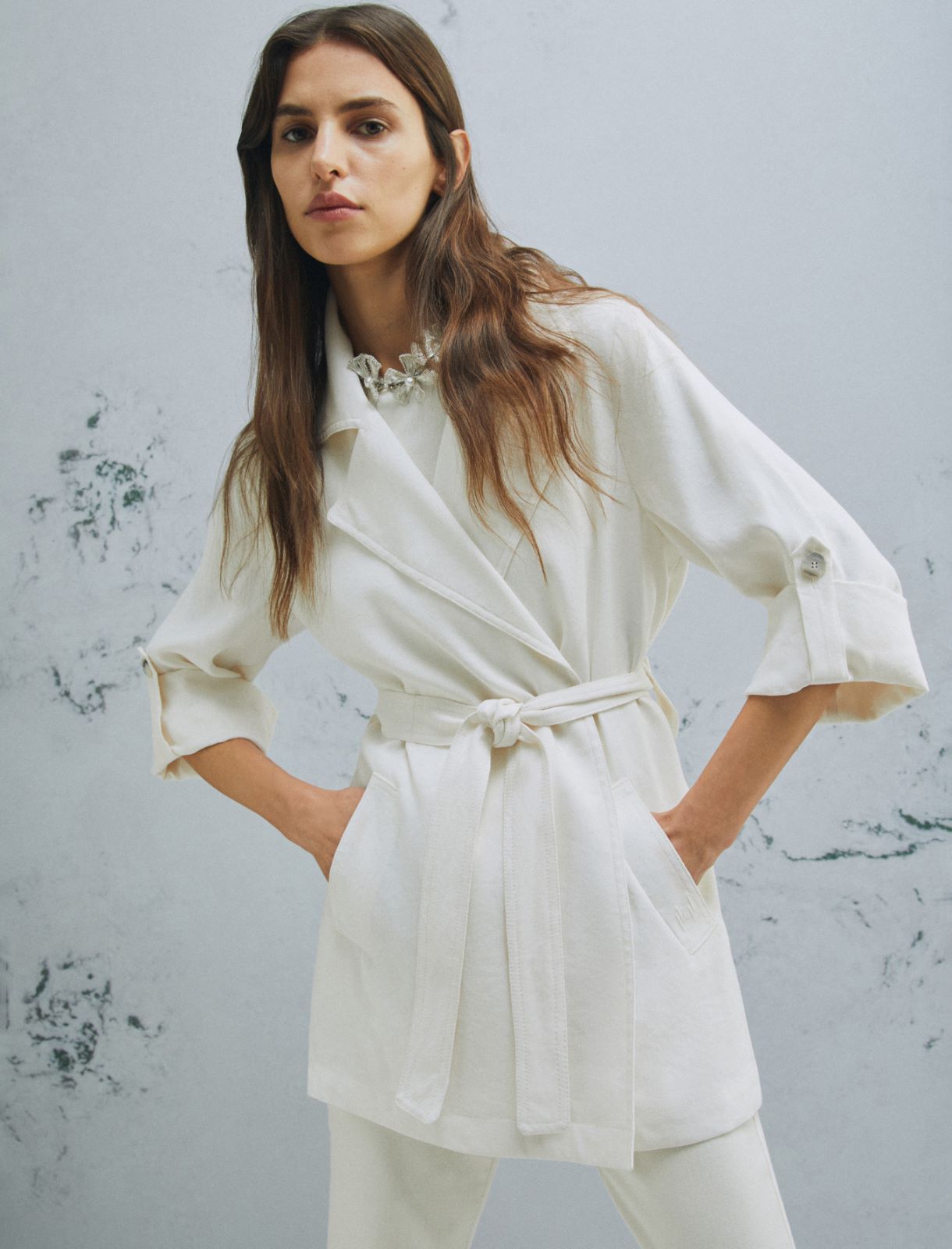 Staubmantel mit Kordelzug - WOLLWEIB - Marella - 4