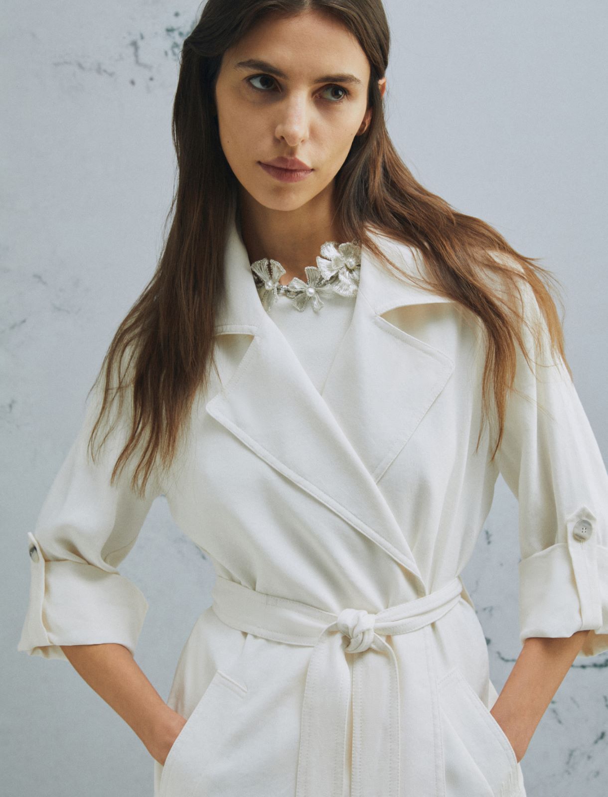 Staubmantel mit Kordelzug - WOLLWEIB - Marella - 5