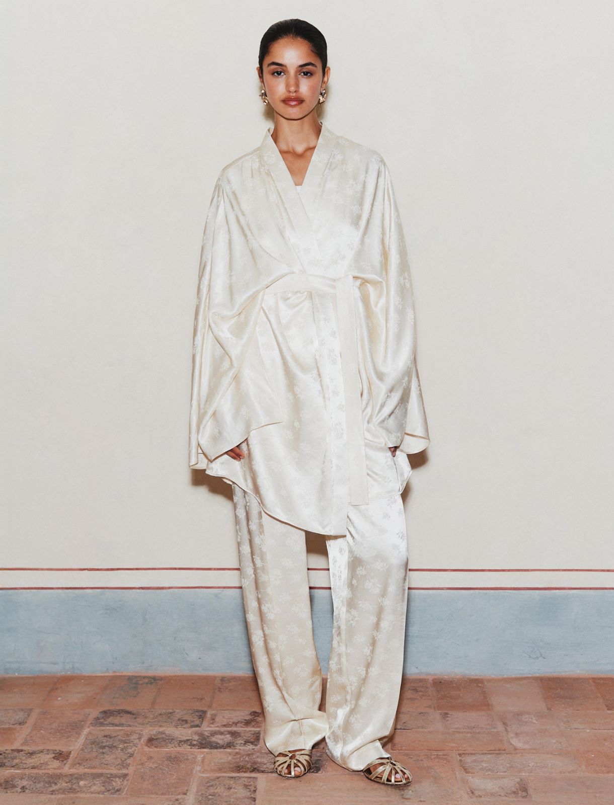 Long kimono en jacquard - BLANC LAINE - Marella - 2