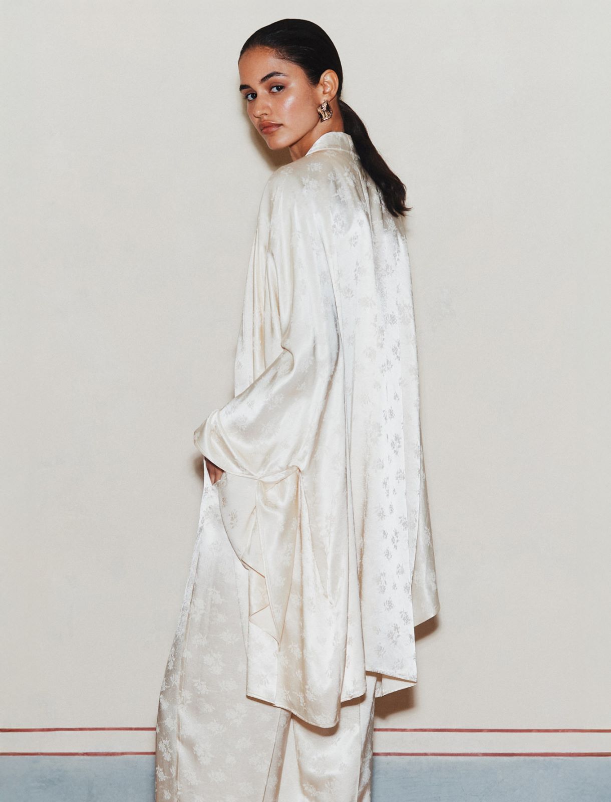 Long kimono en jacquard - BLANC LAINE - Marella - 3