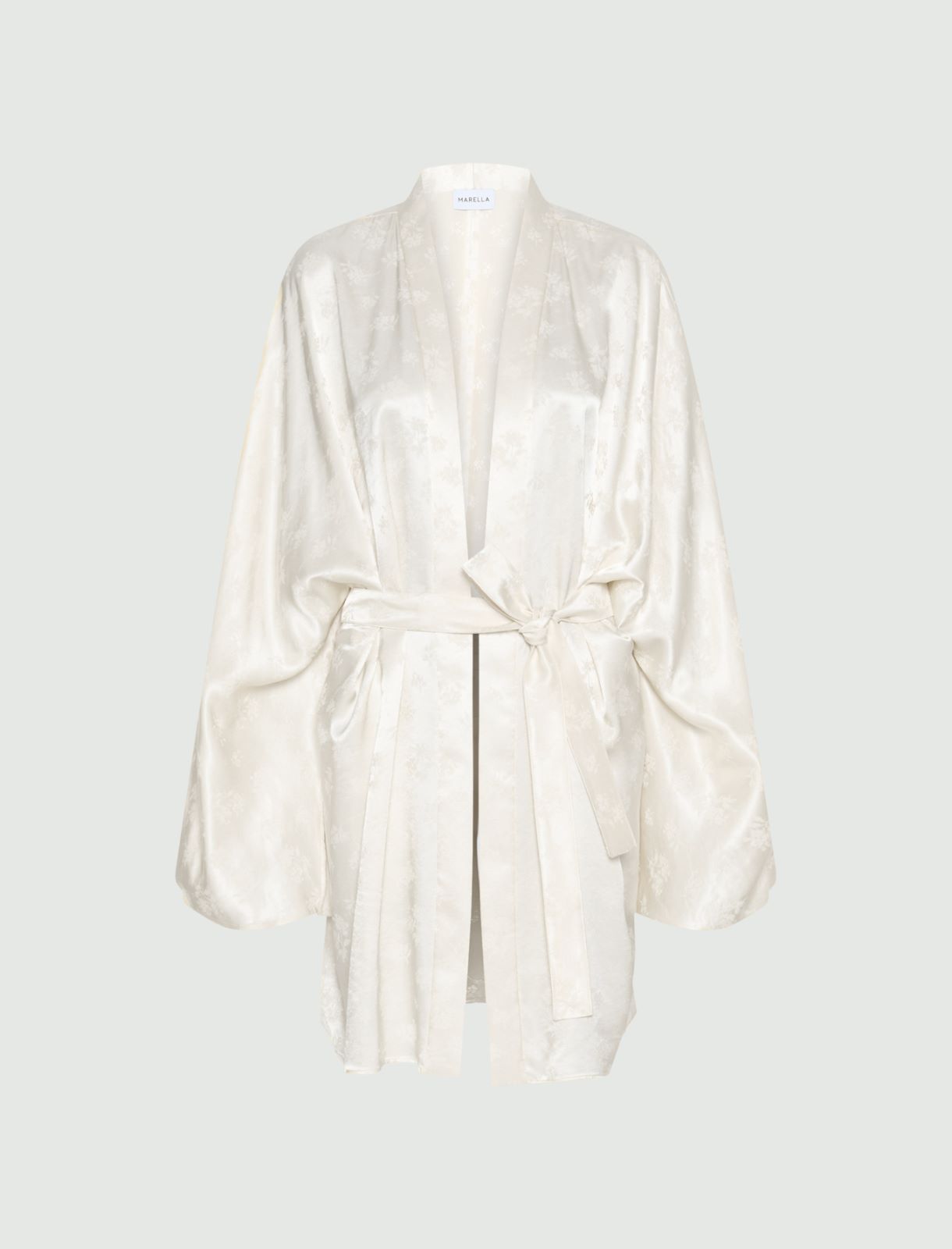 Long kimono en jacquard - BLANC LAINE - Marella