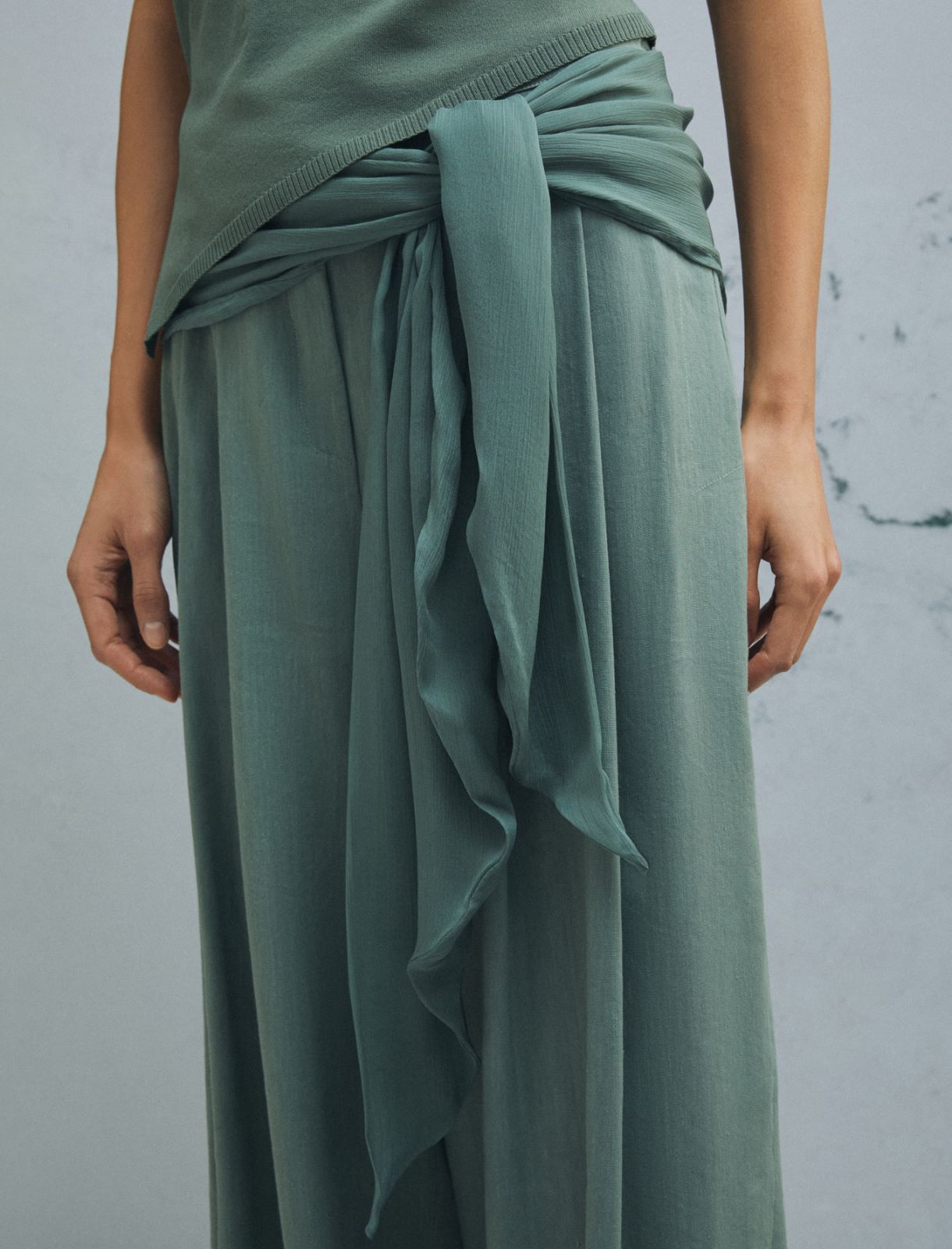 Flared trousers - GREEN - Marella - 5