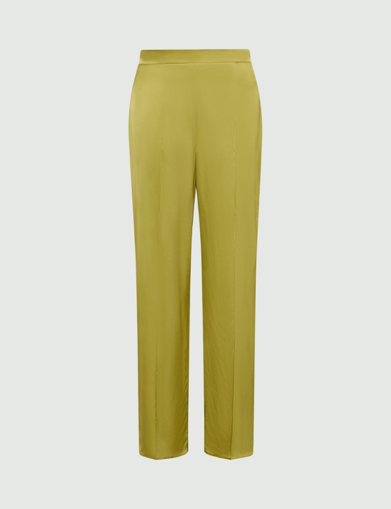 Wide-fit stretch satin trousers - Marella