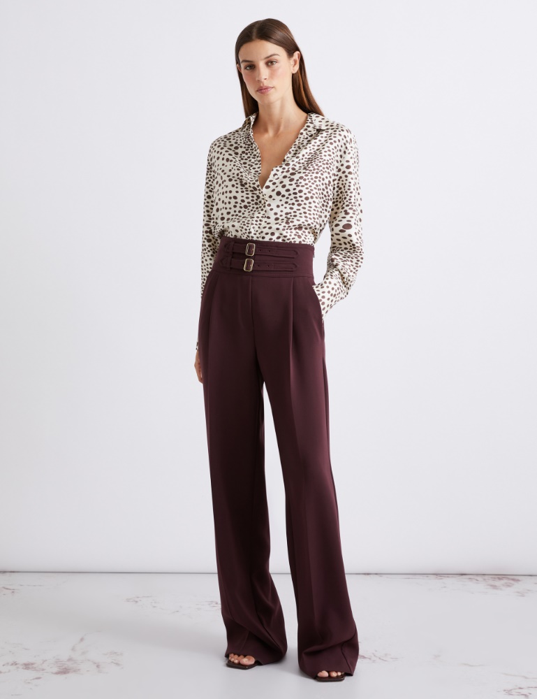High-waisted cady trousers - Marella