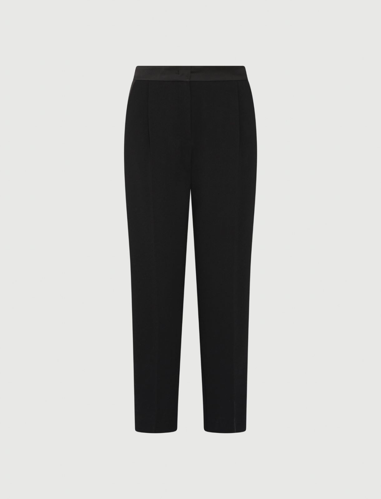 Chinohose aus Envers-Satin - SCHWARZ - Marella