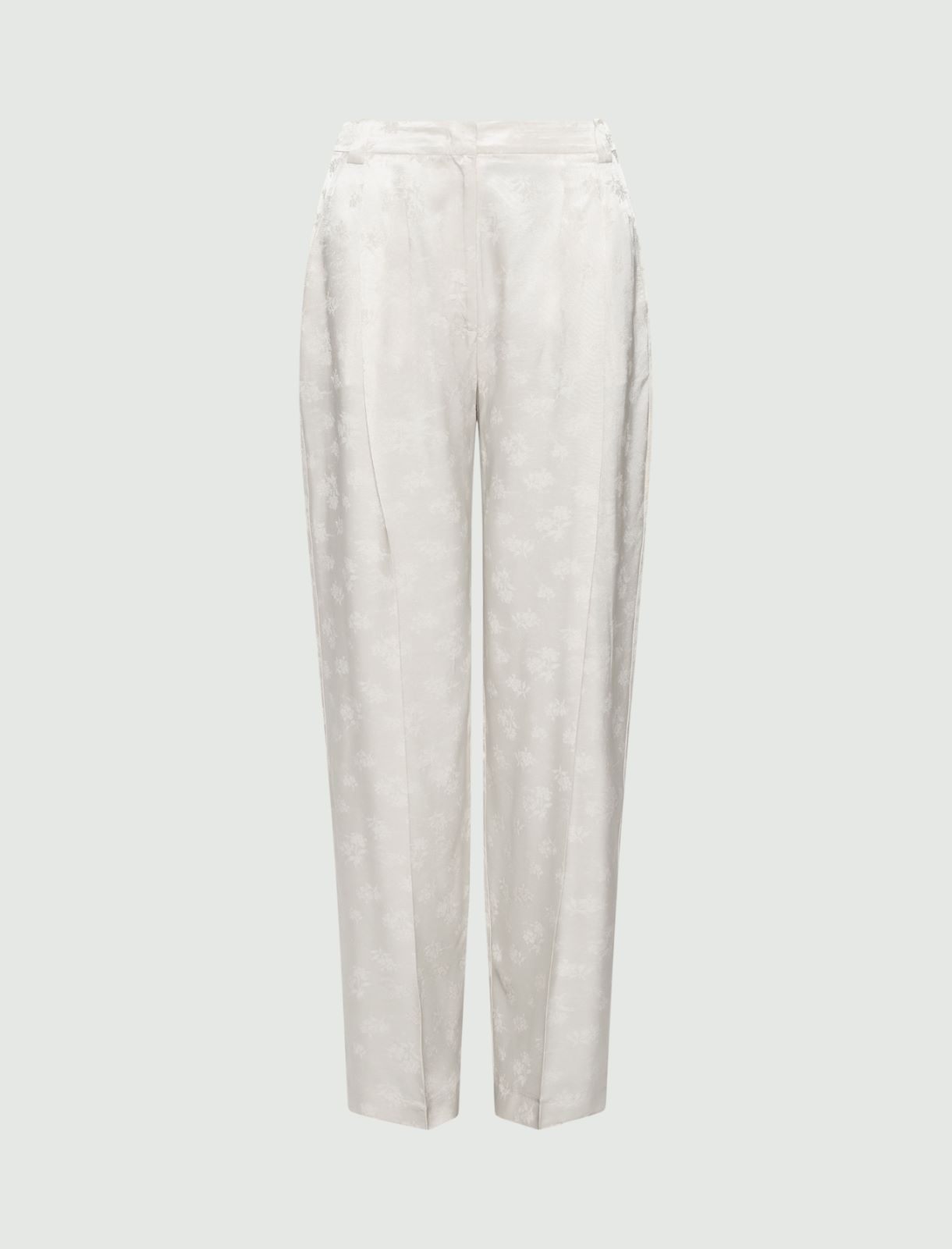 Pantalon en viscose jacquard - BLANC LAINE - Marella