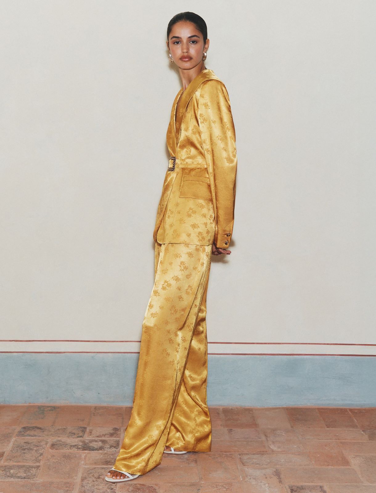 Pantalon en viscose jacquard - SAFRAN - Marella - 4