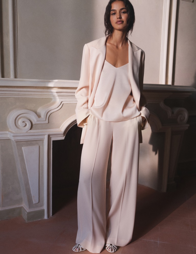 Wide-fit envers satin trousers - Marella