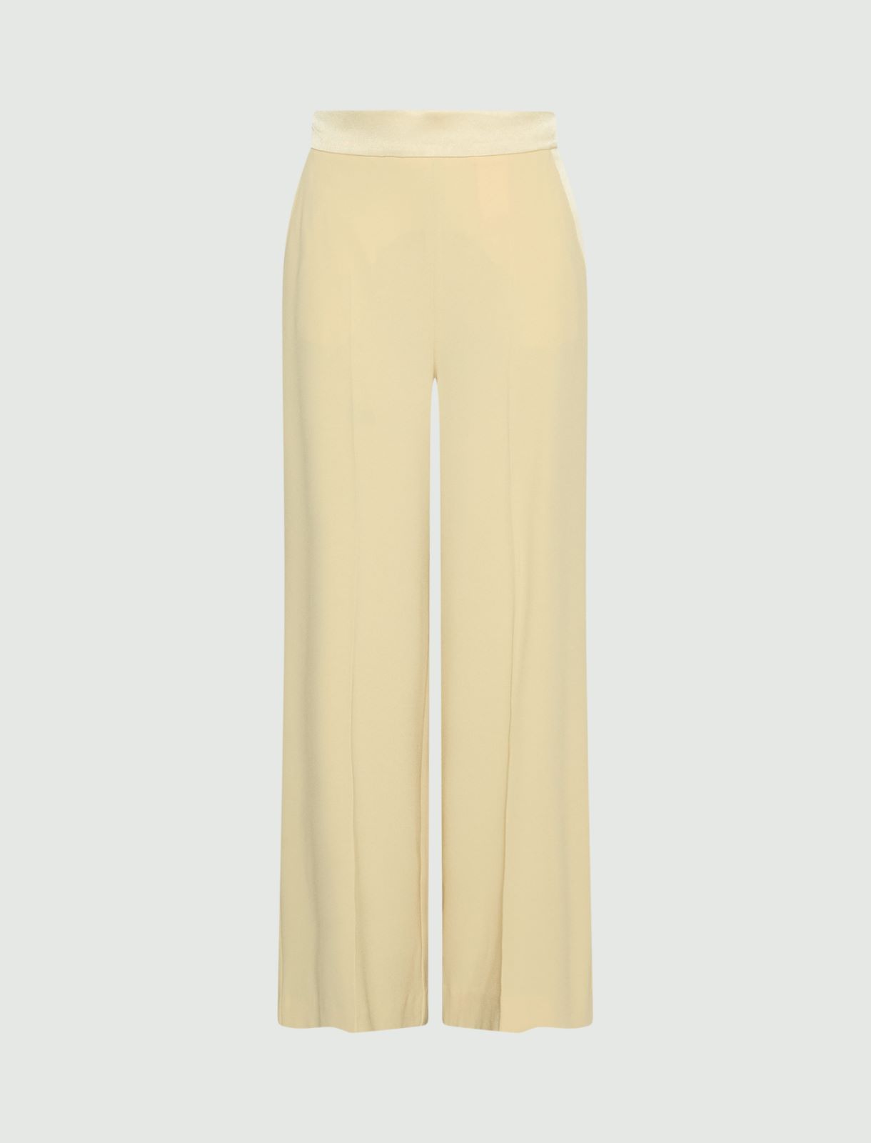 Pantalon ample en envers satin - JAUNE - Marella