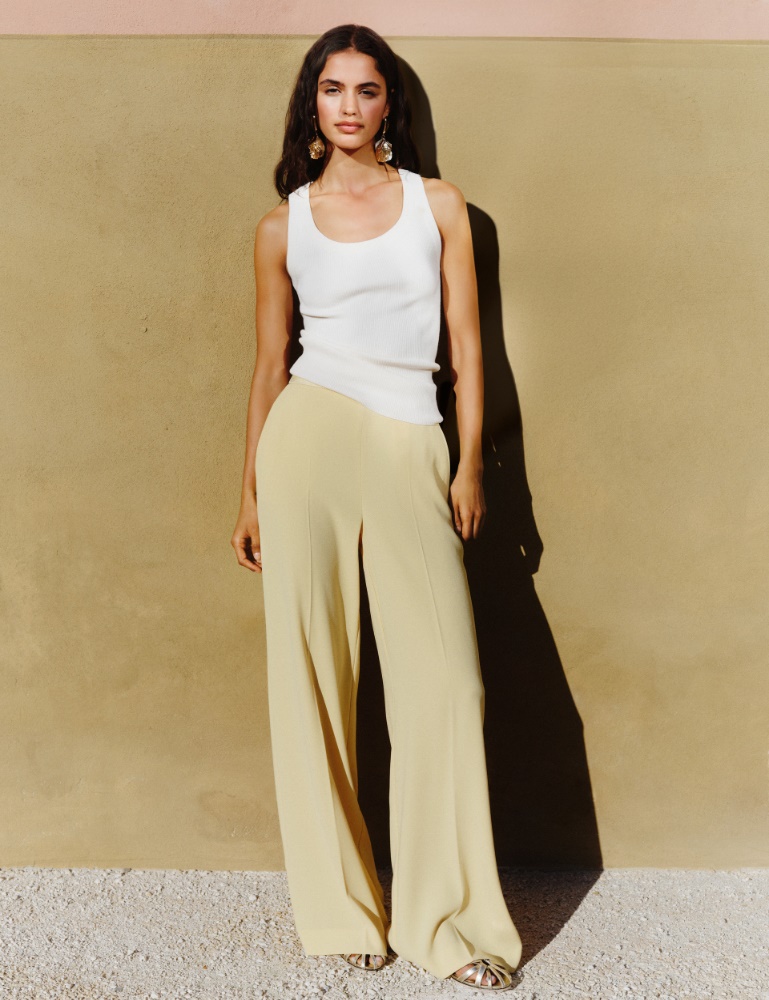 Wide-fit envers satin trousers - Marella