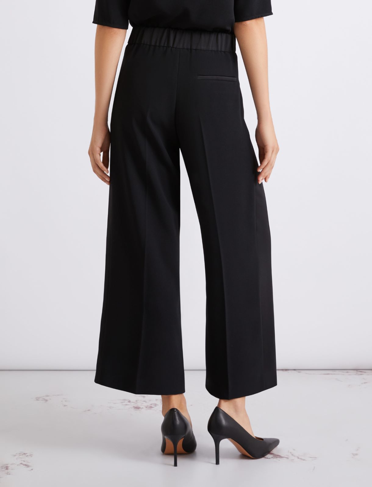 Hose aus Envers-Satin - SCHWARZ - Marella - 3