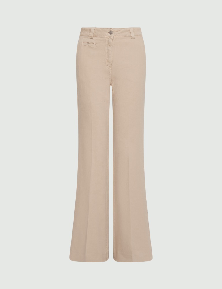 Stretch cotton wide-leg trousers - Marella