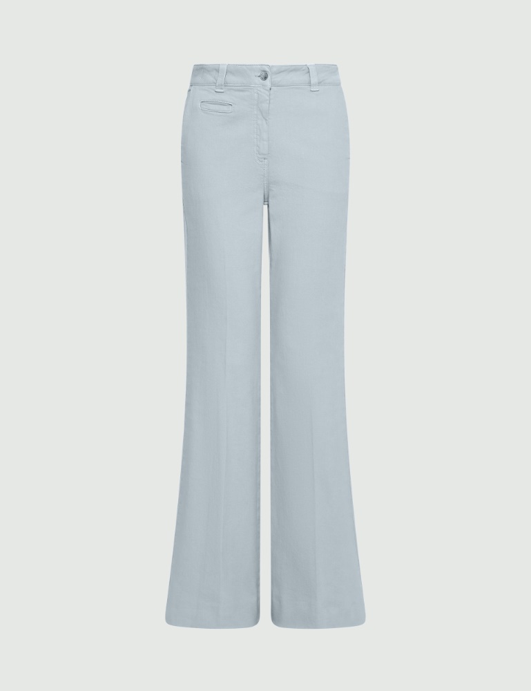 Stretch cotton wide-leg trousers - Marella
