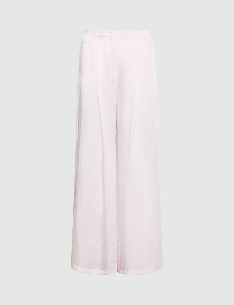 Wide-fit crinkle twill trousers - Marella