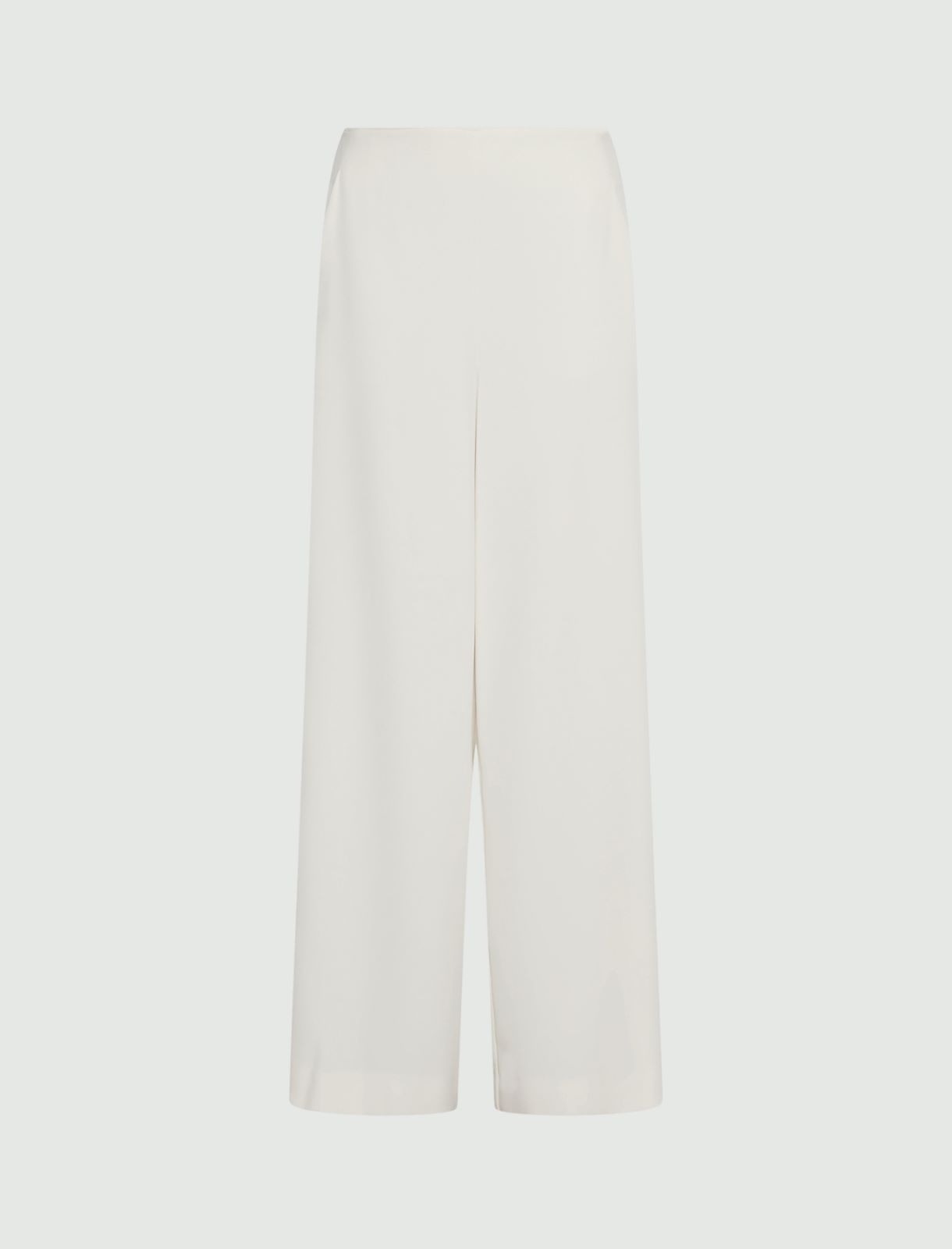 Wide-fit envers satin trousers - WOOL WHITE - Marella