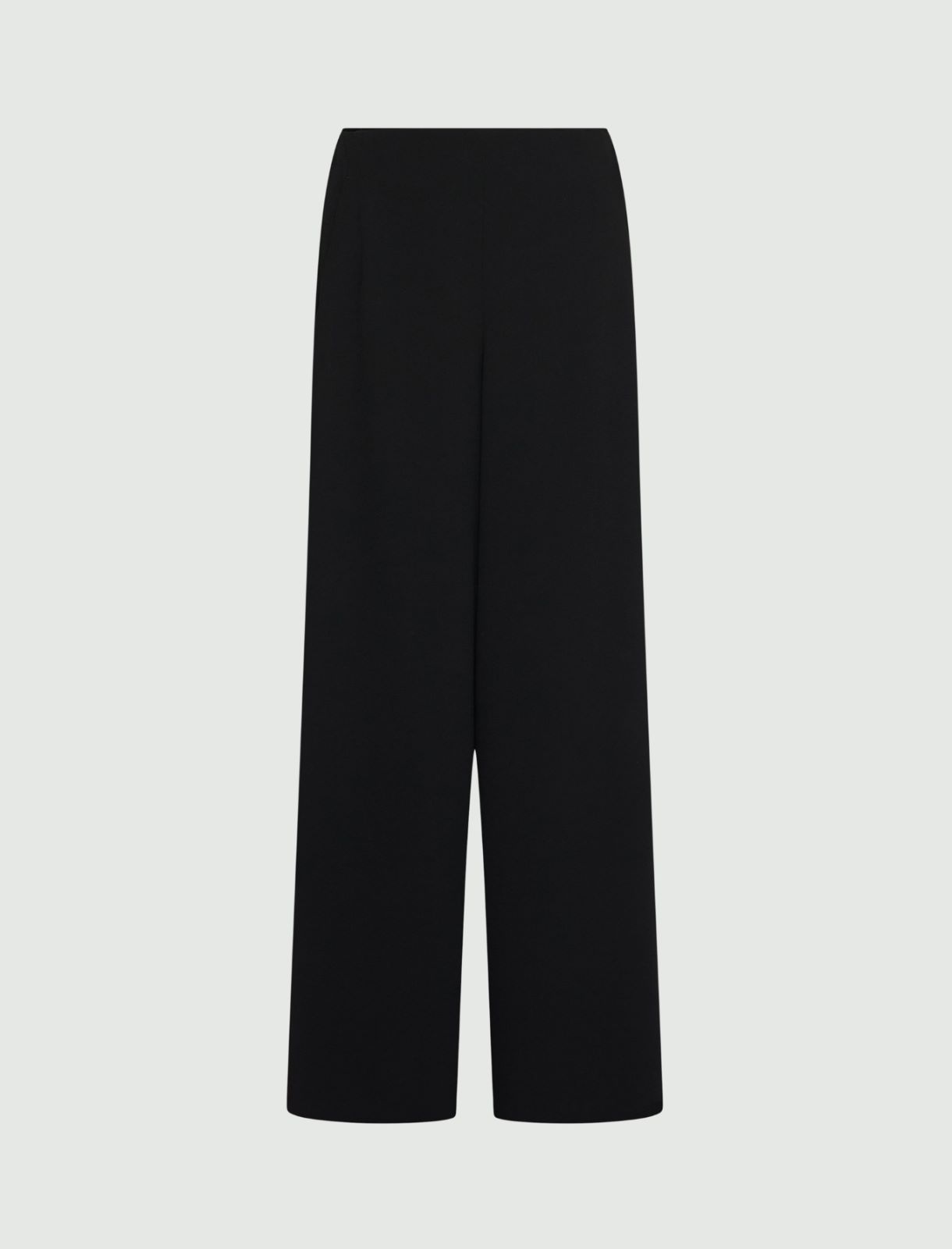 Wide-fit envers satin trousers - BLACK - Marella